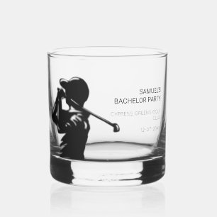 Verre À Whisky Golfeur noir Voyage de golf Enterrement de vie de 