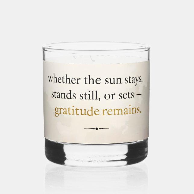 Verre À Whisky Gratitude Remains™ : Amour & Intention | Inspirati (Recto)