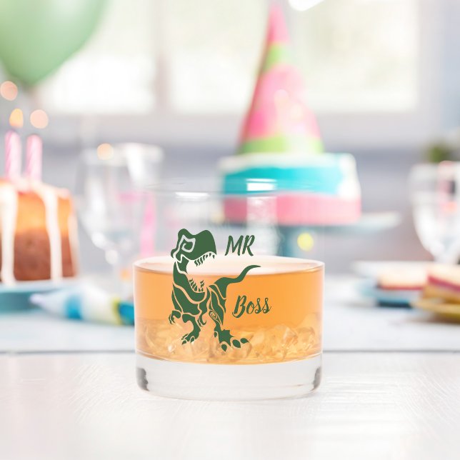 Verre À Whisky Green Trex le Boss Dino (Insitu (Anniversaire))