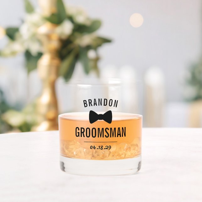 Verre À Whisky Groomsman personnalisé (Insitu (Mariage))