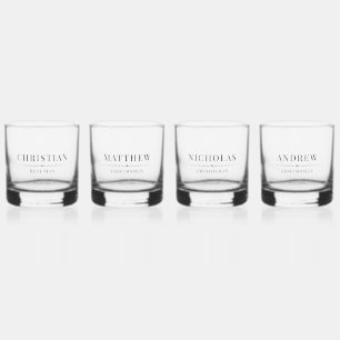 Verre À Whisky Groomsmen moderne Cadeau Élégant Best Man Mariage