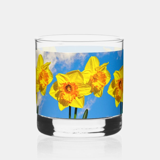 Verre À Whisky Groupe de Daffodils Médaille d'or Fleurs (Recto)