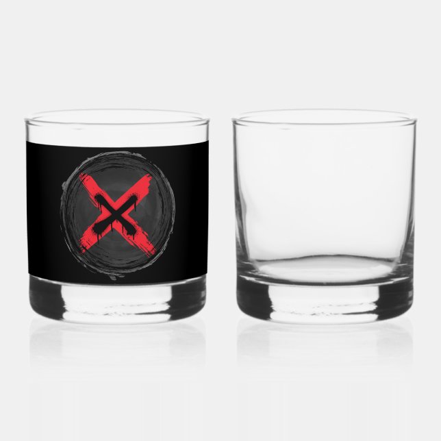Verre À Whisky Grunge Red Xpression (Recto)