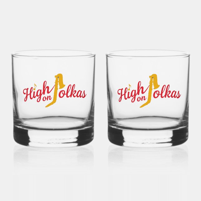 Verre À Whisky High on Polkas Logo Drinkware Set (Recto)