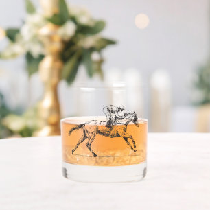 Verre À Whisky Hippocampe moderne équestre Nom personnalisé