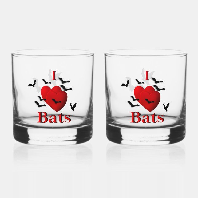 Verre À Whisky I Heart Bats (Recto)