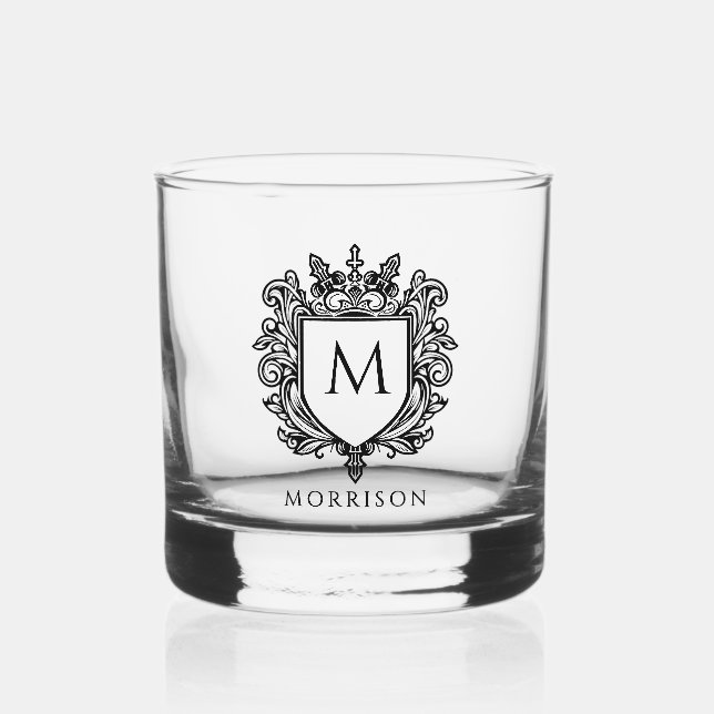 Verre À Whisky Impression de la crête de monogramme (Recto)
