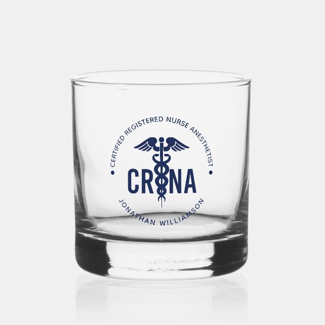 Verre À Whisky Infirmière anesthésiste certifiée CRNA personnalis (Recto)