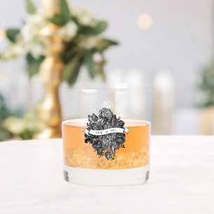 Verre À Whisky Initiales de la mariée et de la chambre Monogramme