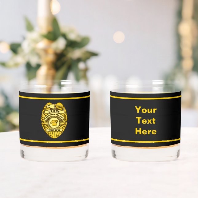 Verre À Whisky Insigne du chef de la police de cuisine (Insitu (Mariage))