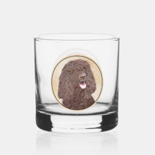 Verre À Whisky Irish Water Spaniel Peinture - Original Dog Art