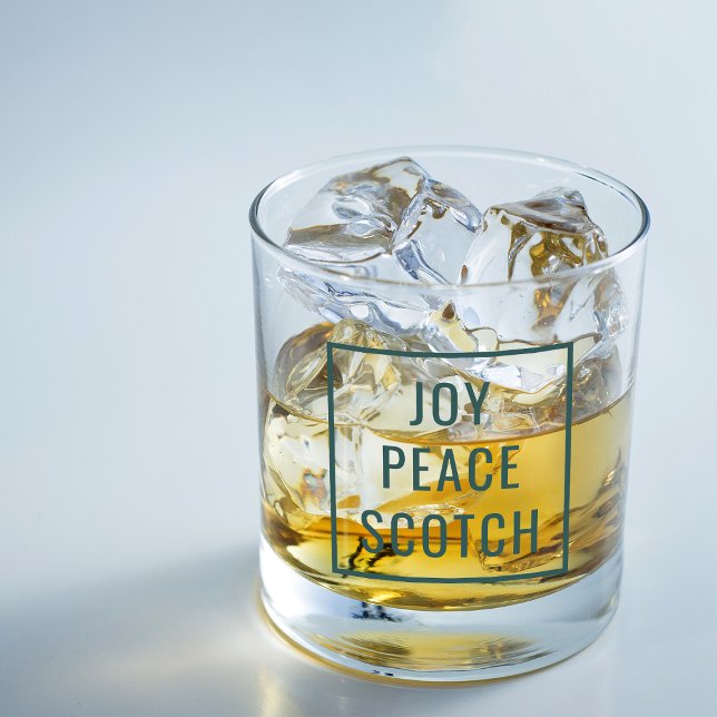 Verre À Whisky Joy Peace Scotch | Fêtes de Noël actuelles amusant (Créateur téléchargé)