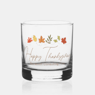 Verre À Whisky Joyeuse fête de Thanksgiving chic personnalisée po