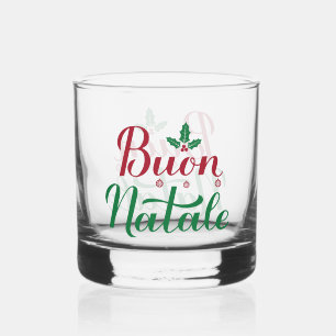 Verre À Whisky Joyeux Noël Rouge et Vert Noël