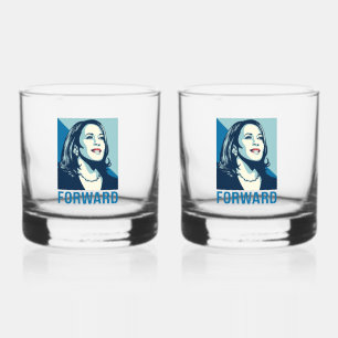 VERRE À WHISKY KAMALA HARRIS EN AVANT