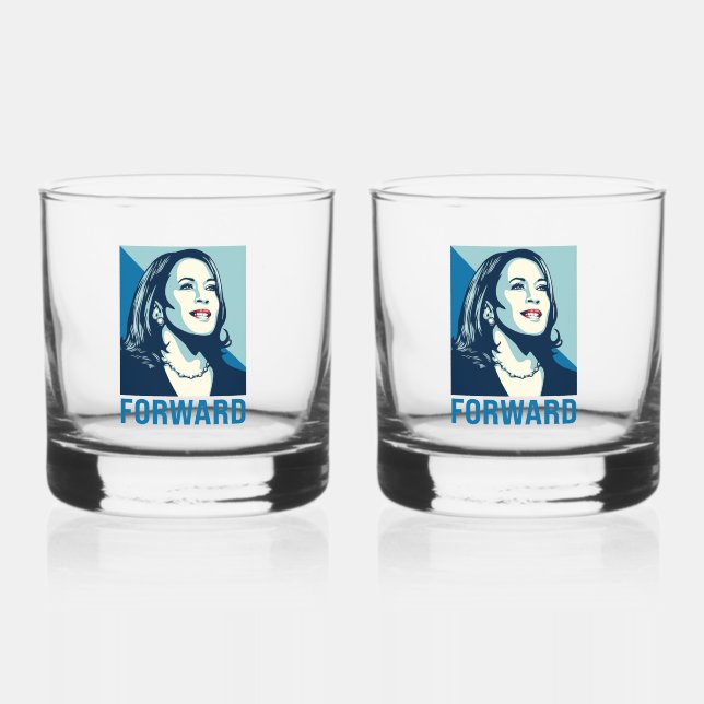 VERRE À WHISKY KAMALA HARRIS EN AVANT (Recto)
