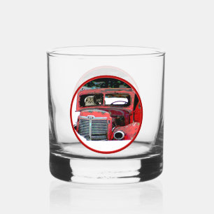 Verre À Whisky Keeshond Noël Vieux Camion Peinture Chien Art