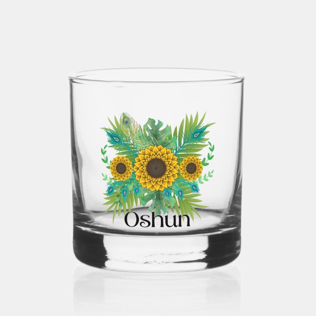 Verre À Whisky La déesse d'Oshun Tournesols (Recto)
