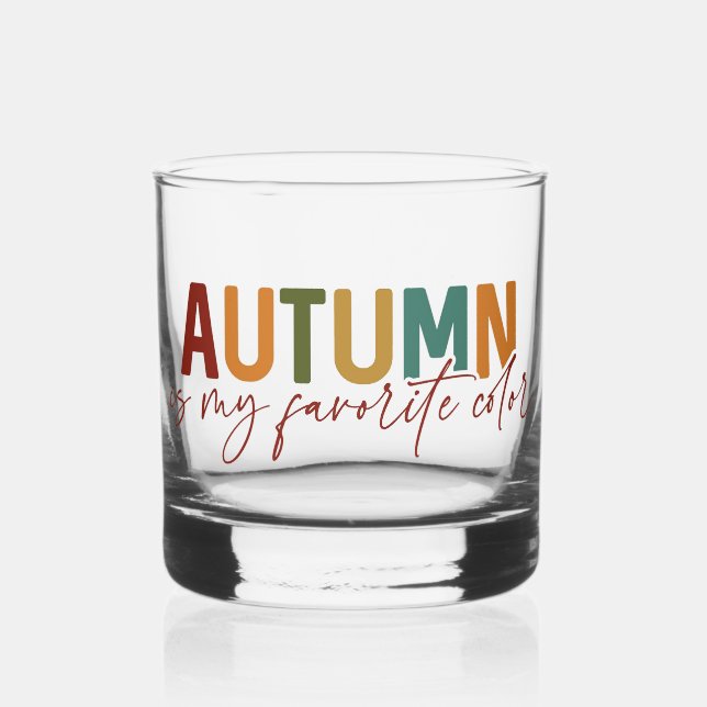 Verre À Whisky L'automne est ma couleur préférée (Recto)