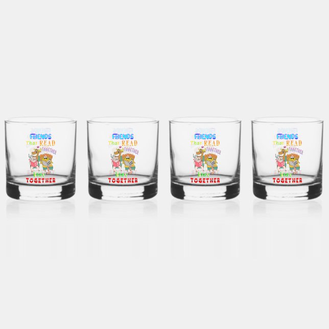 Verre À Whisky Les amis qui lisent ensemble restent ensemble (Recto)