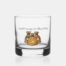 Liquid Courage Doge Mème Pièce Whiskey Glass