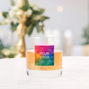 Verre À Whisky Logo Modèle simple et moderne personnalisé