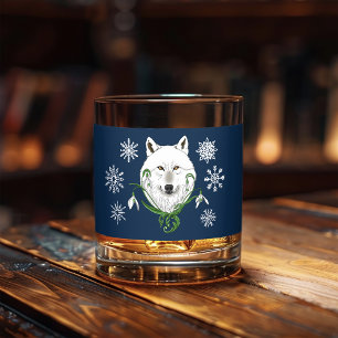 Verre À Whisky Loup Arctique Blanc Mystique Neige Bleue Galanthus