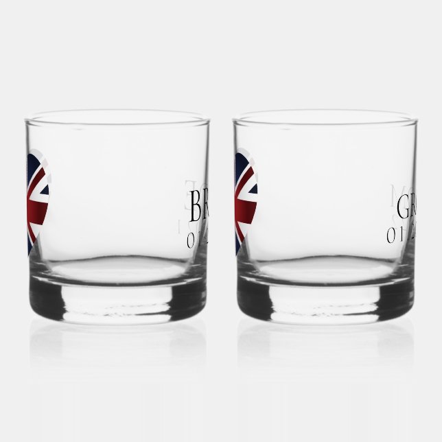 Verre À Whisky Lunettes de mariage de prise union personnalisées (Gauche)