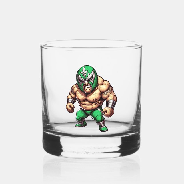 Verre À Whisky lutteur de luchallibre  (Recto)