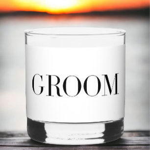 Verre À Whisky Marié Moderne Personnalisé Minimaliste