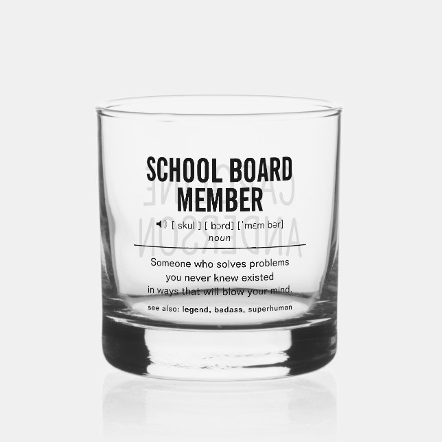 Verre À Whisky Membre du conseil scolaire personnalisé Amusant (Recto)