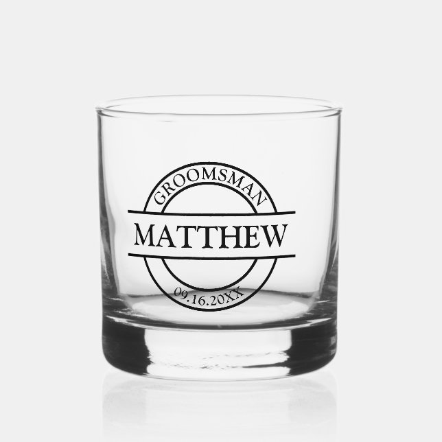 Verre À Whisky Merci pour les garçons d'honneur (Recto)