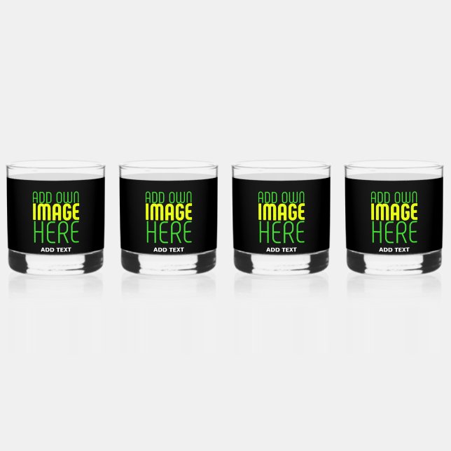 VERRE À WHISKY MODÈLE DE TEXTE D'IMAGE NOIRE SIMPLE ET MODERNE (Recto)