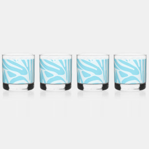Verre À Whisky Modèle Zèbre Bleu