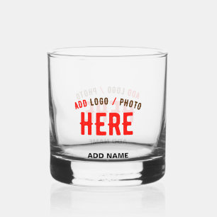 VERRE À WHISKY MODERNE MODERNE PERSONNALISABLE CLAIR VÉRIFIÉ