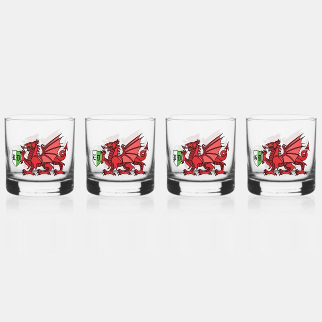 Verre À Whisky Monogramme de dragon gallois (Recto)