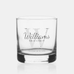 Verre À Whisky Monogramme de script personnalisé et Groomsmen de<br><div class="desc">Ajoutez une touche personnelle à votre mariage avec un cadeau personnalisé pour les groomsmen. Ce design présente le nom personnalisé de groomsman en style de police de script classique gris avec des détails mariages en style de police serif classique gris et monogramme en style de police serif classique gris clair...</div>