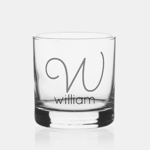 Verre À Whisky Monogramme moderne personnalisé Cocktail