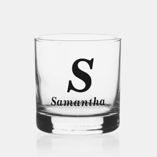 Verre À Whisky Monogramme simple Nom initial