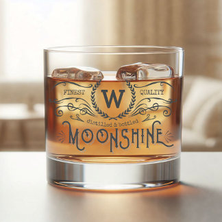 Verre À Whisky Monographie Personnalisée Monographie Vintage