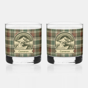 Verre À Whisky Montagne de bateau de pêche Lac Soleil Olive Marro