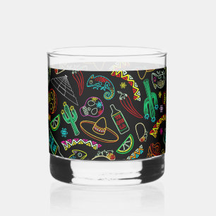 Verre À Whisky Motif de Fiesta du Mexique