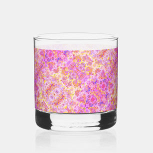 Verre À Whisky Motif de jardin de rêve fuchsia mignon