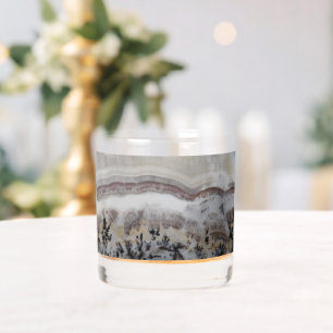 Verre À Whisky Motif de pierre d'agate dendritique