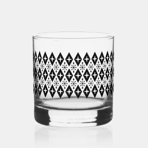 Verre À Whisky Motif de Starburst moderne du milieu du siècle rét