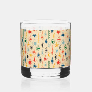 Verre À Whisky Motif rétro du milieu du siècle avec jouets d'arbr