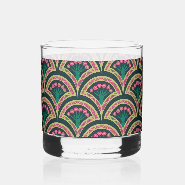 Verre À Whisky motif vert en forme de coquille (Recto)