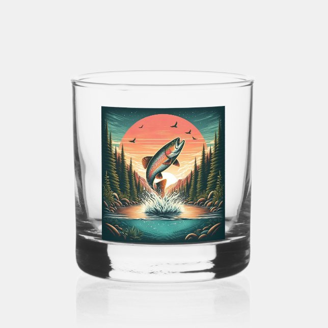 Verre À Whisky Nature extérieure de la truite (Verso)