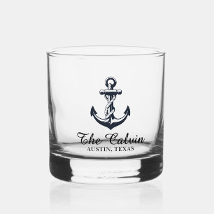 Verre À Whisky Navires de Souvenir Ancrent