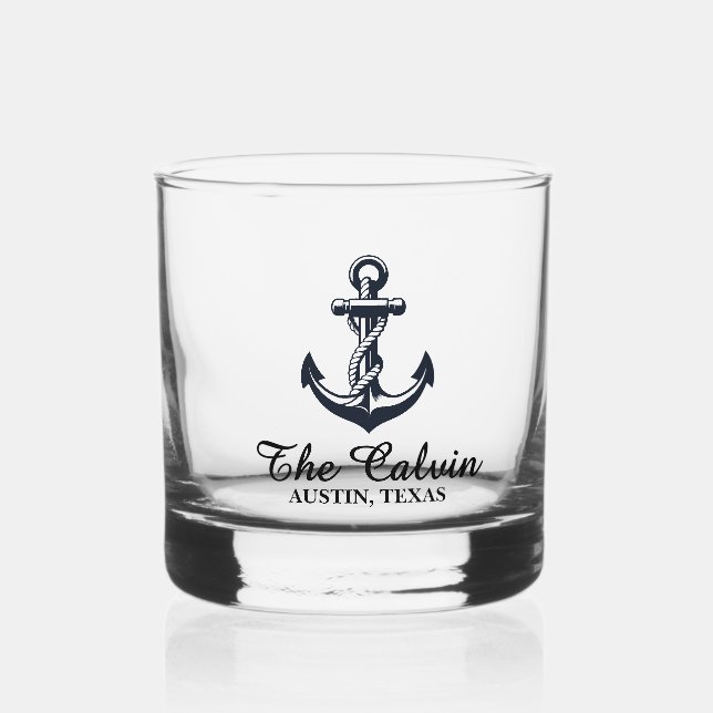 Verre À Whisky Navires de Souvenir Ancrent (Recto)